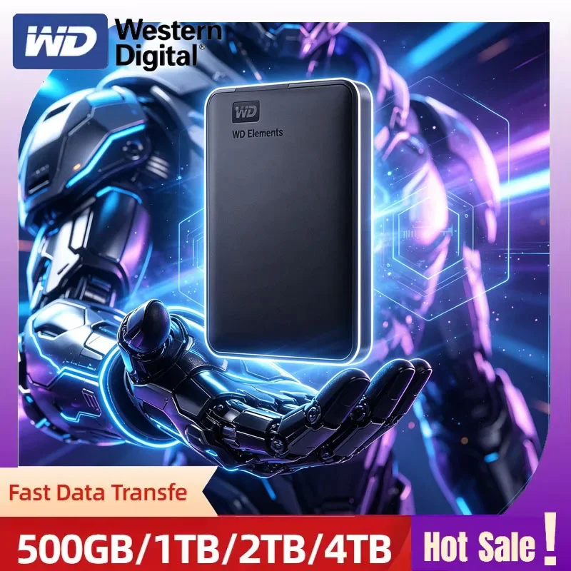 WD Western Digital Mobile Hard Disk 6TB 5TB 4TB 2TB 1TB External HDD 2.5" Hard Drive Large-capacity Mechanical USB3.0 Hard Drive