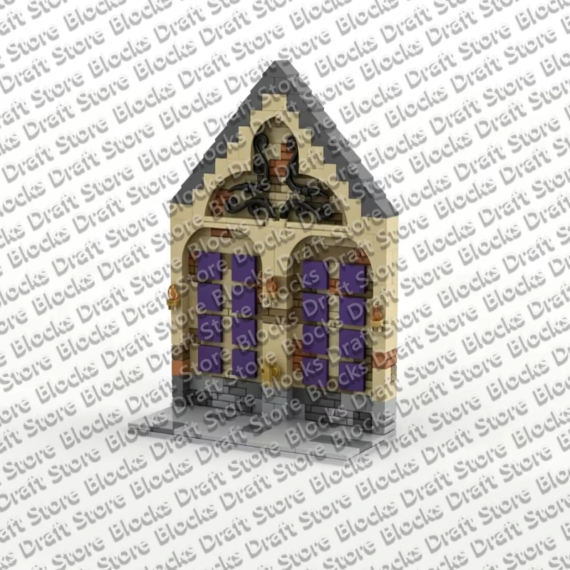 Magical Movie Model MOC Building Bricks Retro Arch Gable Cottage Modular Technology Gifts Holiday Assemble Toys Suit QWERT