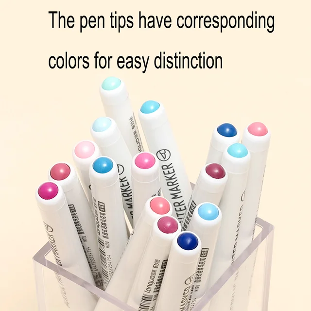 9 Colors/Set Acrylic Paint Art Marker Pen DIY Graffiti Drawing Pens For Notebook Diary Writing Painting Stationery 5