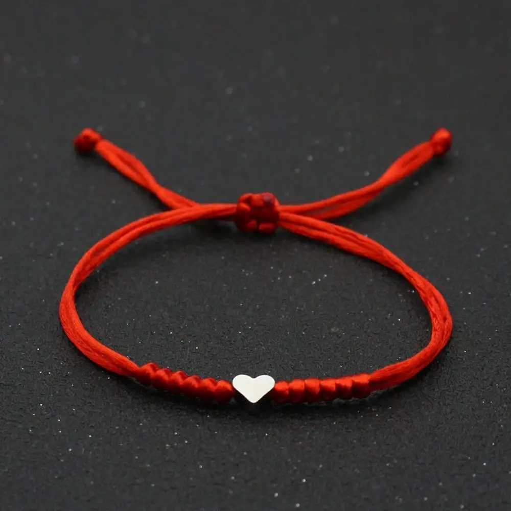 1Pcs Love Bracelet Red String Bracelet Couple Hand-Woven Adjustable Red Rope Bracelet Jewelry for Couples Sisters and Friends