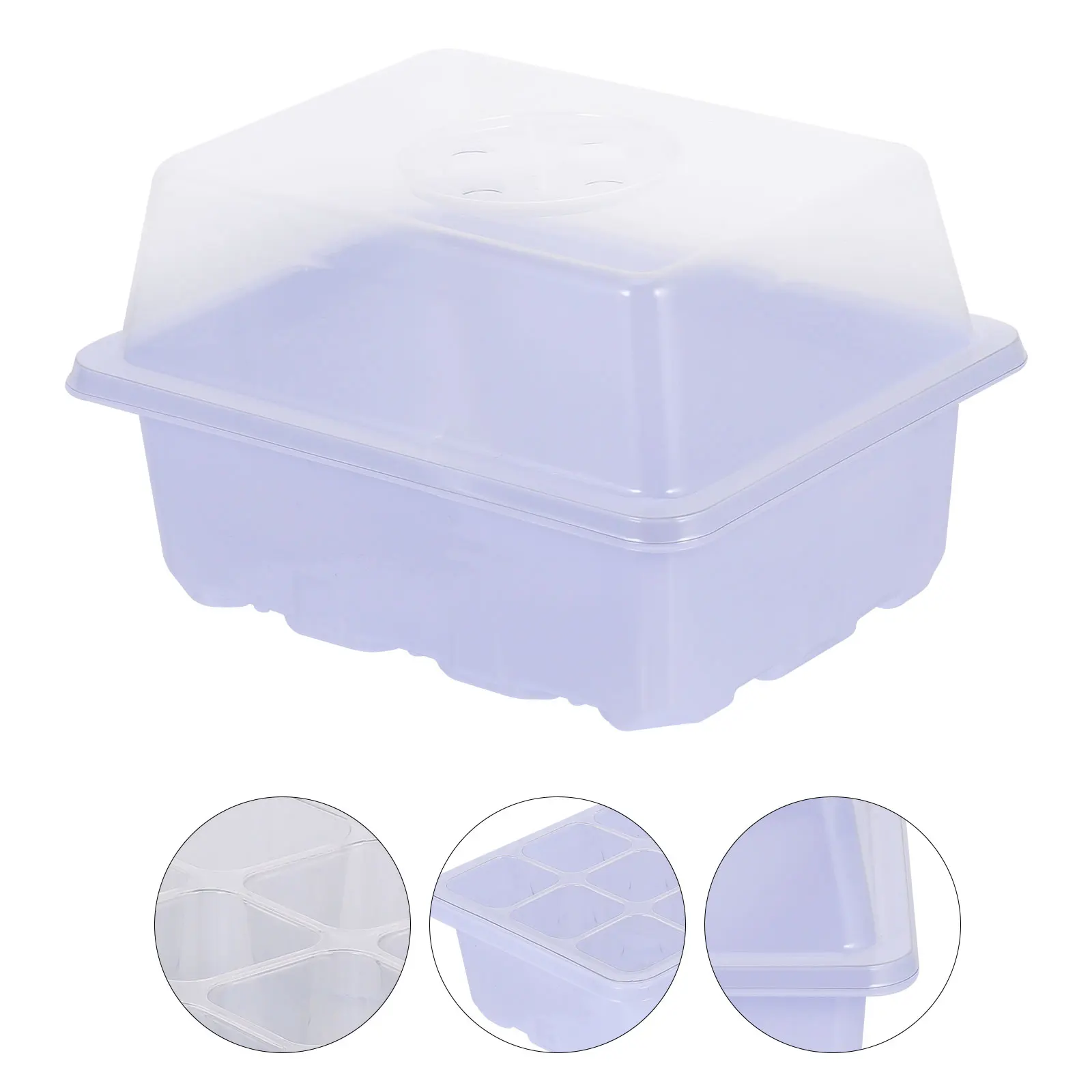 

Seedling Box 2 Sets Starter Tray Trays Plastic Sprouter Micro Garden Propagator Set Plant Nourishing Space