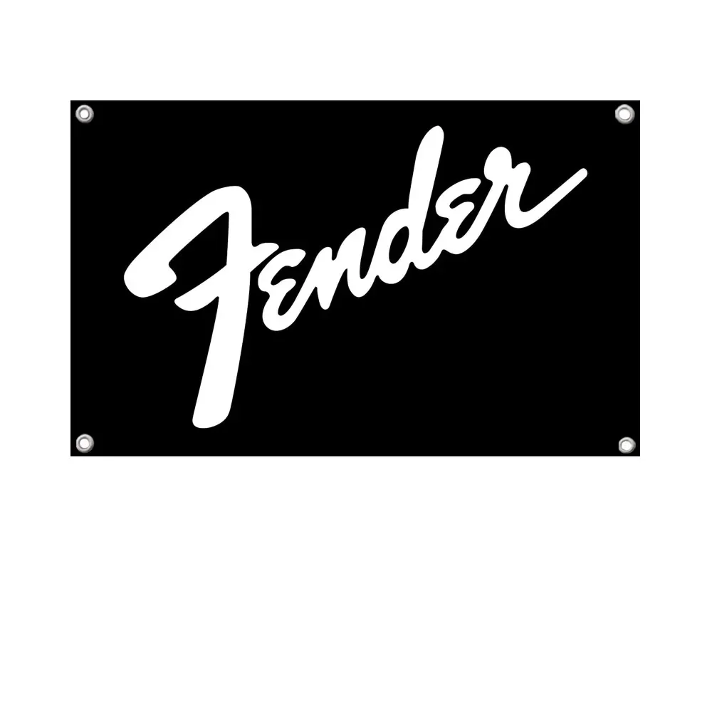 1pc Fenders Guitar Brand Rock Band Flag Flags And Banners Four Hole Flag Polyester Outdoor Decor Room Aesthetic