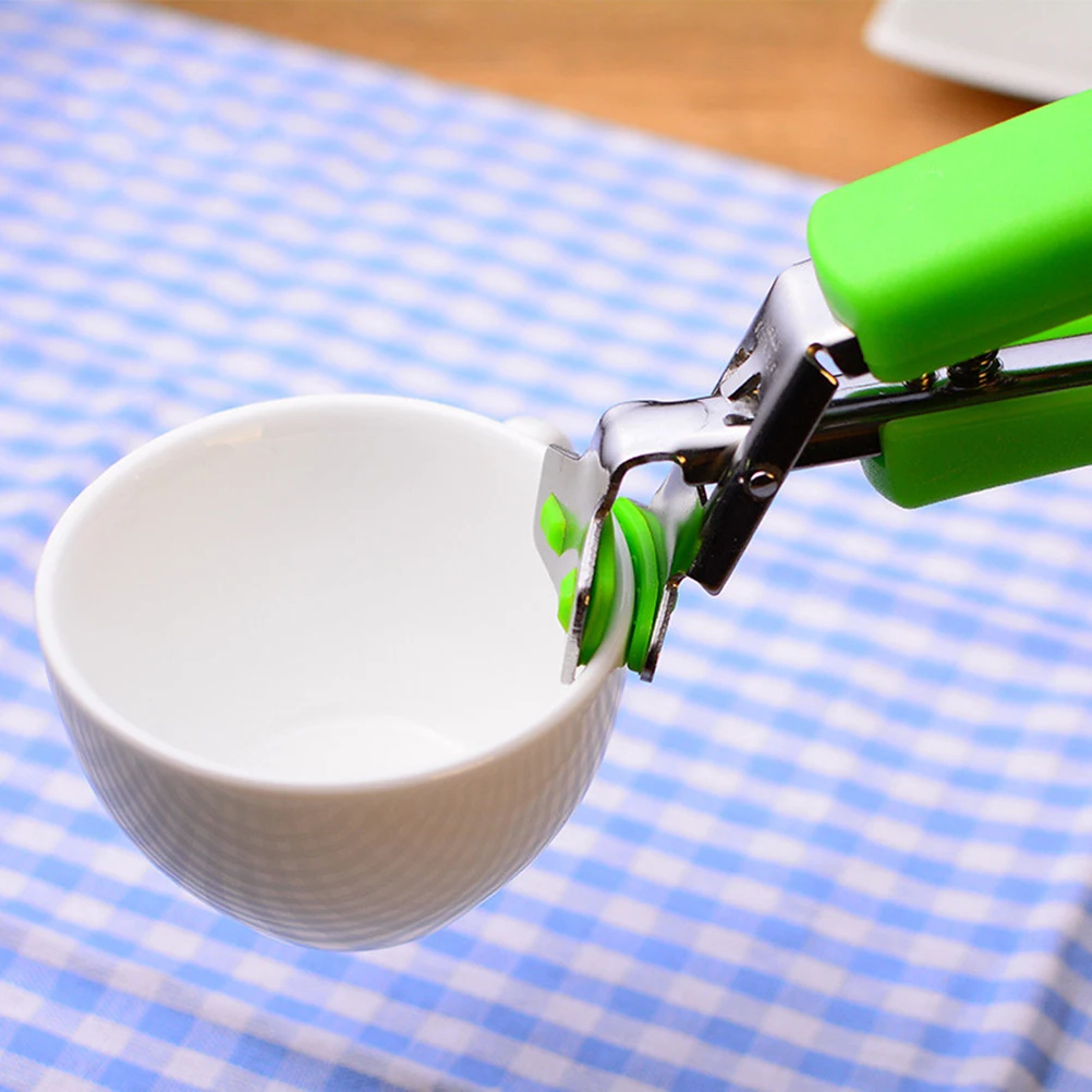 

Anti Hot Plate Gripper Dish Clip Clamp Microwave Oven Kitchen Tool ABS Plastic Handle Stainless Steel Sawtooth Chuck Rotatable