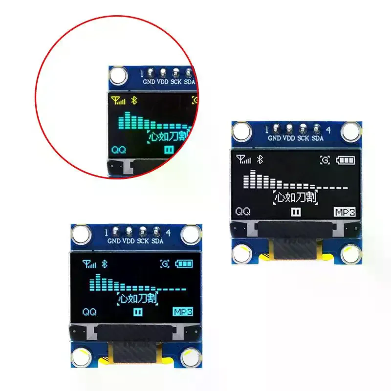 DIYUSER 0.96 Inch SSD1306 OLED Display 128x64 IIC I2C Serial LCD Screen With White Blue Yellow Colors 1Pc