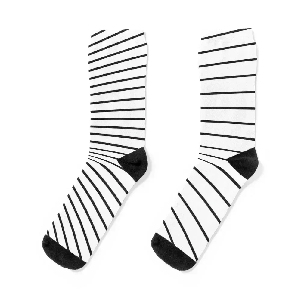 

Black pin stripes Socks basketball winter Socks Woman Men's