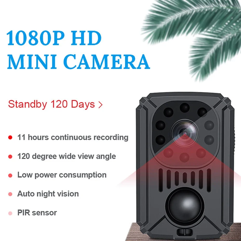 New Action Camera Back Clip Photography DV Smart Camera PIR HD Conference Recorder Battery Life 11H Automatic Night Vision