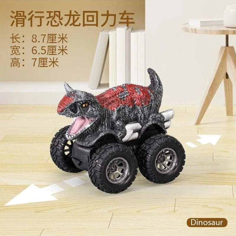 Dinosaurier-Spielzeug zum Zurückziehen, Mini-Monster-LKW-Auto-Spielzeug-Set für Kinder, Kleinkinder, Jungen und Mädchen, Geschenke