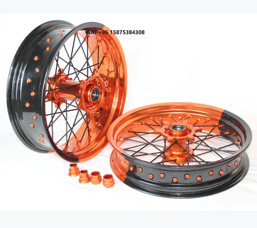 

16/17 Inch Made in China Motorcycle Accessories Motorcycle Wheel Rims Set for Supermoto 125 250 300 350 450 500 525