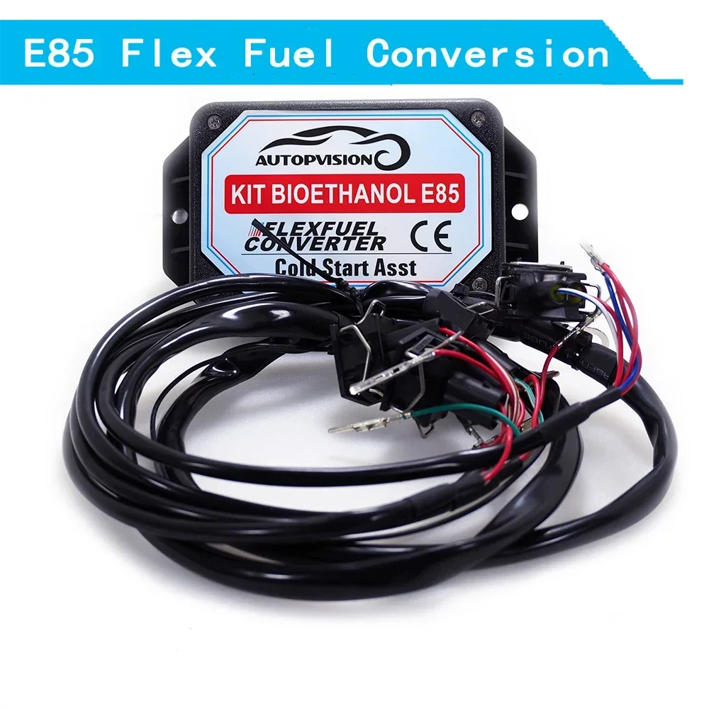 

E85 Flex Fuel Connection Converter with Cold Start Asst Kit Plug and Drive Kit 4Cyl Fuel System for Ethanol Car EV1 EV6