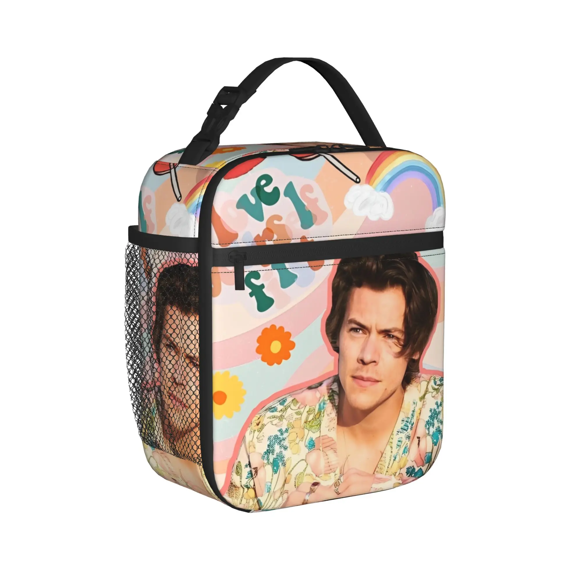 Harrys Styles Thermal Insulated Lunch Bags for School Singer Portable Food Container Bags Cooler Thermal Lunch Box