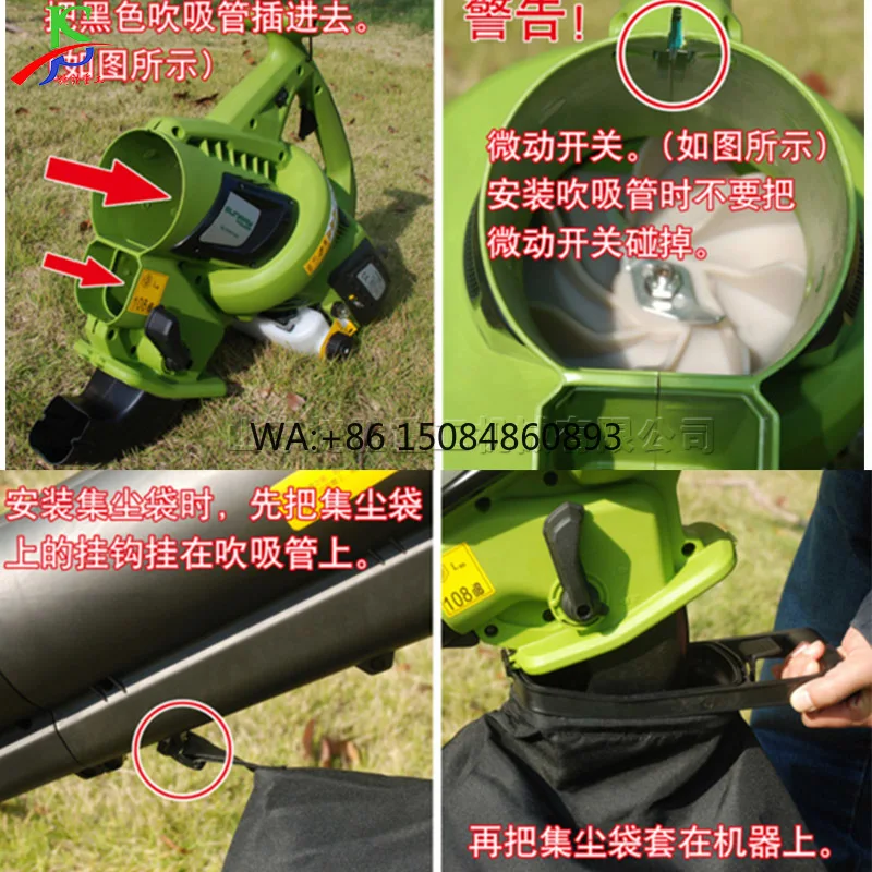 63cc Two-Stroke Backpack Snow Blower, Industrial Grade Leaf Vacuum Support Customization for Outdoor Garden Cleaning