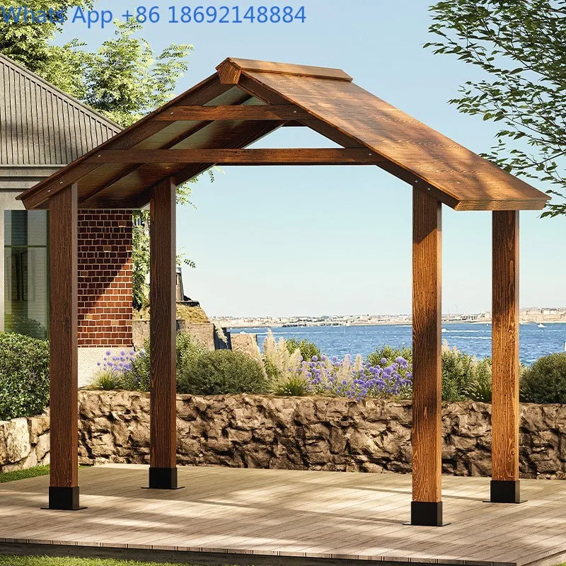 

Уличный шатер-беседка для парка, из прессованной древесины, для культурных мероприятий, для сада, четырехугольный павильон, сборный навес