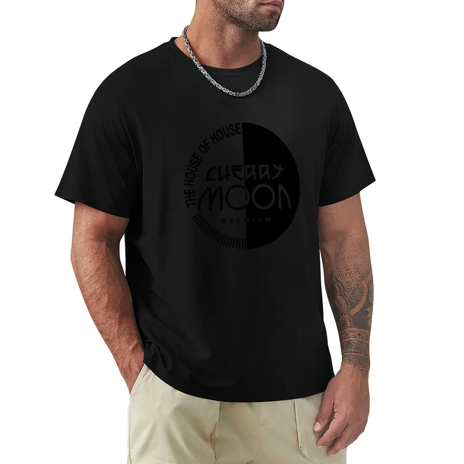 Cherry Moon Belgium T-Shirt Retro Graphic Print T-Shirt