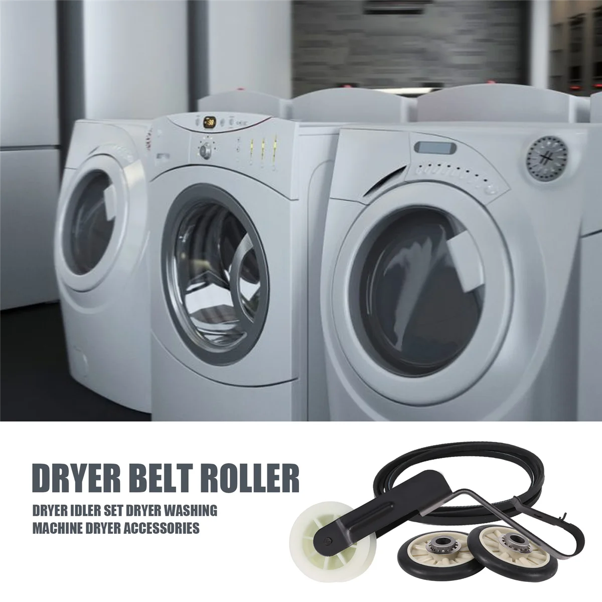 ชุดลูกกลิ้งสายพานเครื่องเป่าสําหรับ Whirlpool Kenmore WPW 10314173   ว 10314171 4392065   วีพี 4392065 691366 341241 349241 TN02R