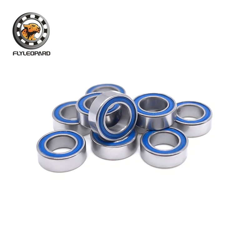 10PCS MR74RS Rubber Sealed Miniature Bearings 4x7x2.5mm Precision ABEC-7 Compatible with Rlaarlo Terminator RC Truck & Micro