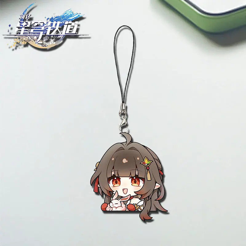 Anime Honkai: Star Rail Pendant Keychains Feixiao Acrylic Phone Lanyards Phone Charm Decoration Backpack Accessories