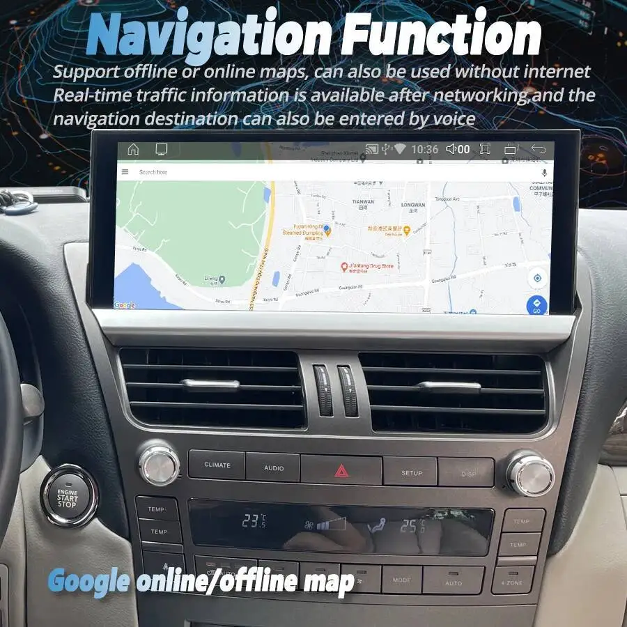 12.3 بوصة أندرويد 14 راديو السيارة لتحديد المواقع والملاحة لكزس LS460 LS600 2006-2012 مشغل فيديو الوسائط المتعددة Carplay وحدة رئيس ستيريو #5