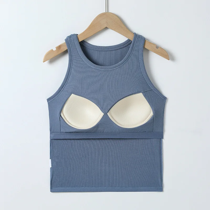 

Sleepwear Vest Modal Chest Pad Women's Summer Bottoming Shirt Sleeveless Without Steel Ring One-piece Pajamas Slim Underwear