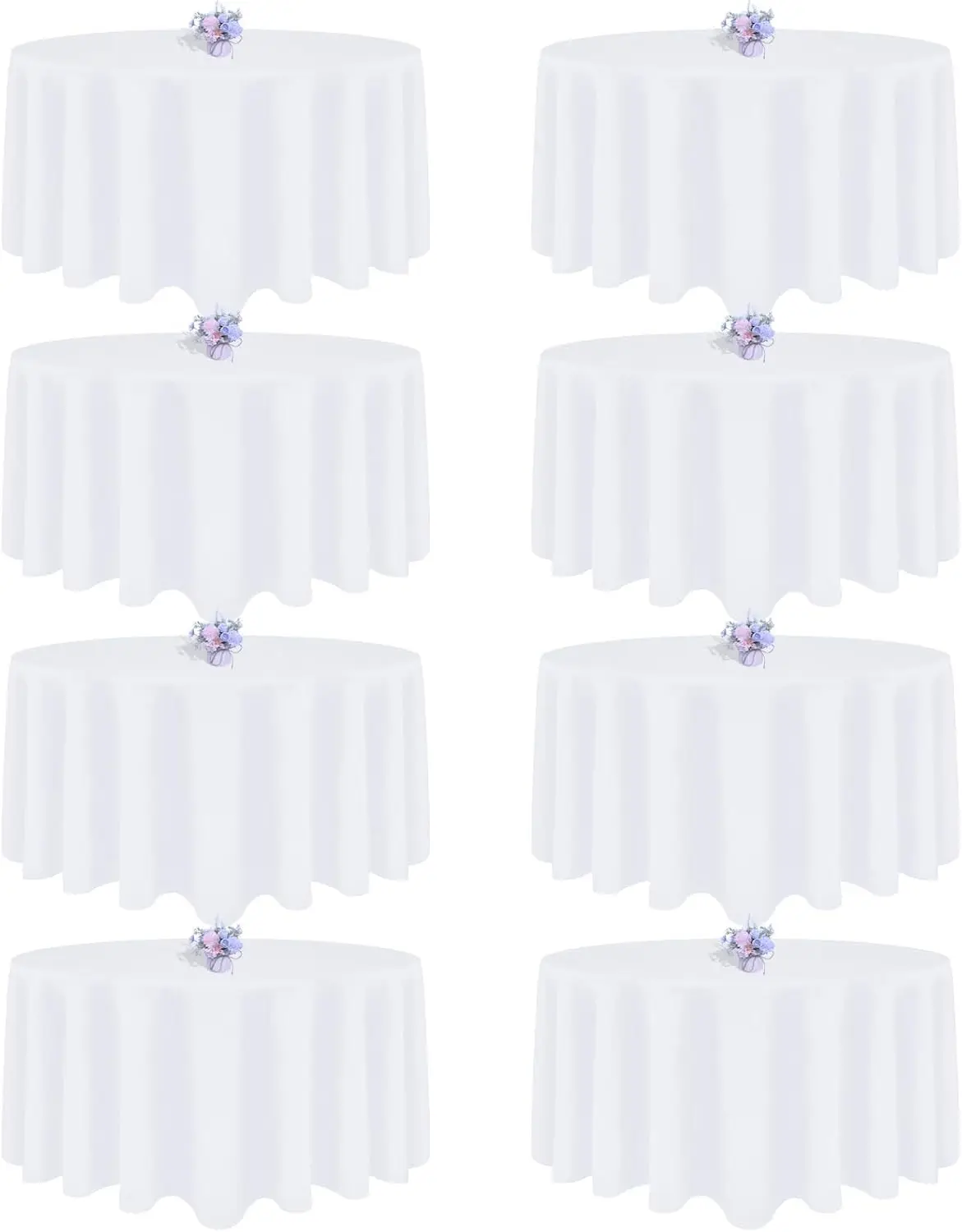 

Белая круглая скатерть 90 дюймов, устойчивая к сминанию, из моющейся полиэстеровой ткани для обеденного стола, свадеб и вечеринок