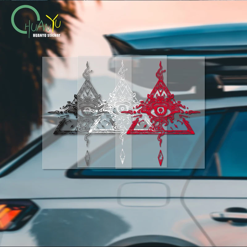 Autocollant de voiture à œil créatif personnalisé, décoration anti-rayures de voiture et de moto, autocollant réfléchissant imperméable.