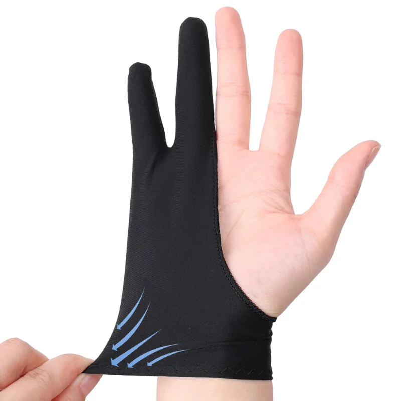 1-4pcs Drawing Glove Anti-touch Two-Fingers Gloves for IPad Graphics Drawing Tablet Sketch Artist Smudge Guard Painting Gloves