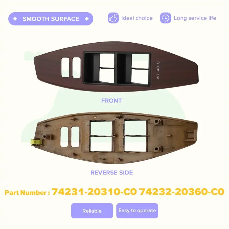 【Price Drop !!】 1Pair Front Door Armrest Upper Panel 74231-20310-C0 7423220360C0 For Toyota Premio Allion 07-21 Window Switch Co