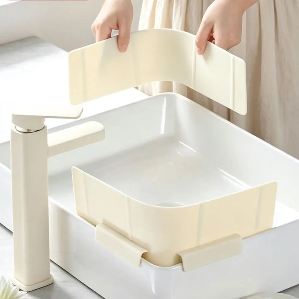 Silicone Sink Splash Guard Heighten Flexible Countertop Water Baffle No Pooling Easy To Install Kitchen Waterproof Screen