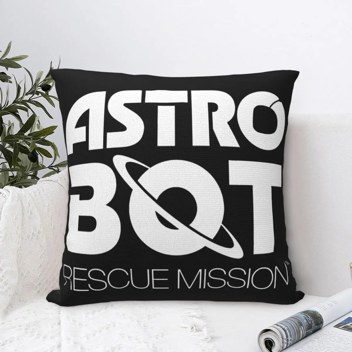 ASTRO-BOT Rescue Mission WHITE Printed Pillowcases Cushion Cover Throw Pillow Cover Warm Car Decor Square Multi-Size