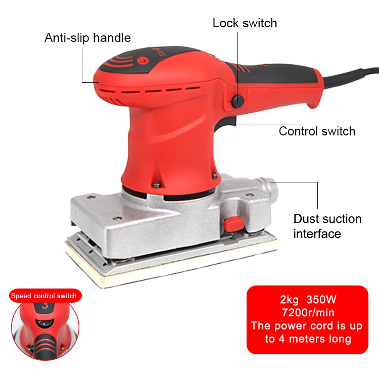 NewFUNISI FM2 Electric Sander Machine Square Random Orbital for Car Polishing Power Tool Accessories