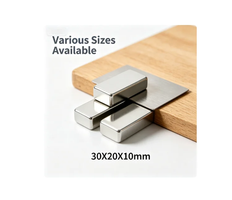 Premium 30x20x10mm Super Strong NdFeB Block Magnet for DIY, Powerful Handmade Crafts