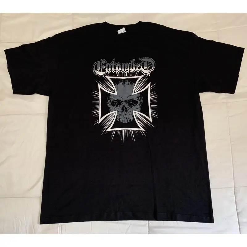 Entombed Band Logo / Iron Cross XL T-shirt Brand New