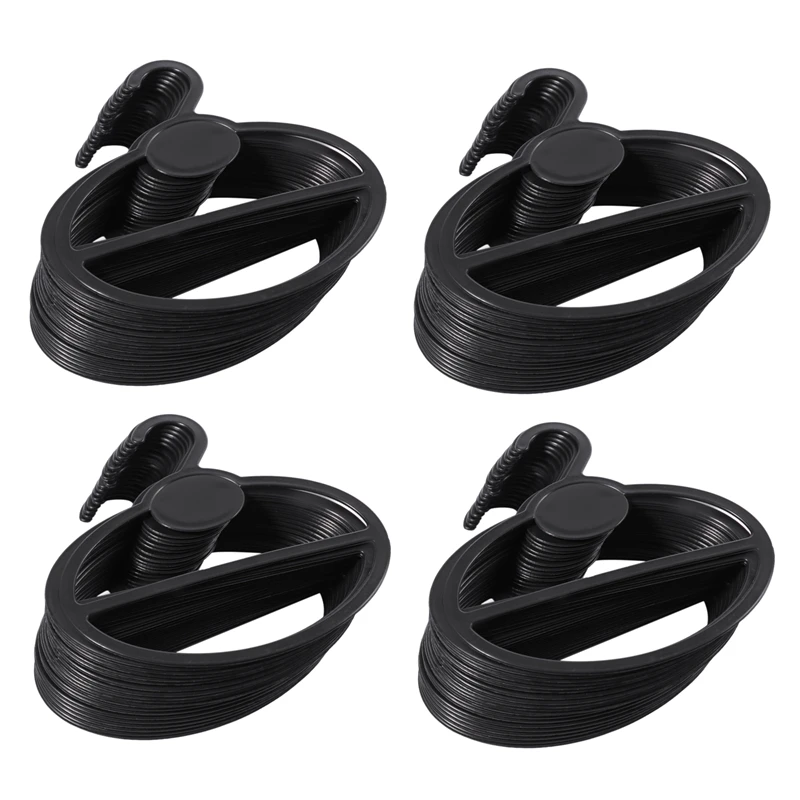 

80X Scarf Shawl Tie Holder Organizer Oval Plastic Hangers Storage Hangers Black