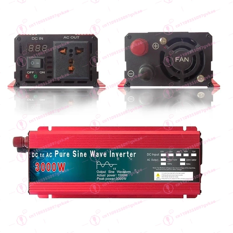 

Pure Sine Wave Inverter 12V 24V 220V 110V 1000W 1600W 2000W 3000W Power Converter Solar 12V To 220V Inverter Transformer LED