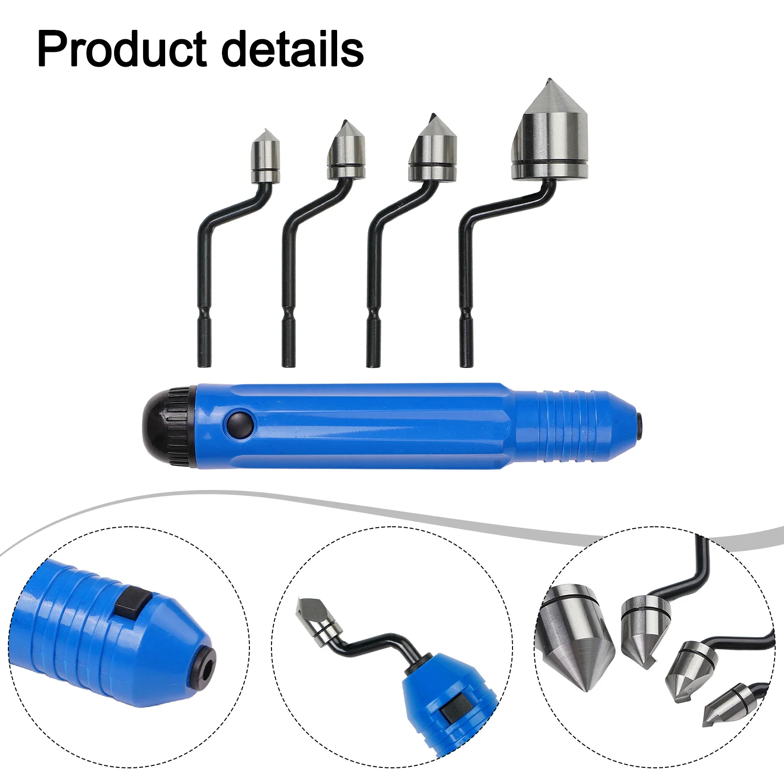 5 Piece Deburring Tool Set Including NB1000 Handle and Chamfering Cutters for Various Material Processing Needs