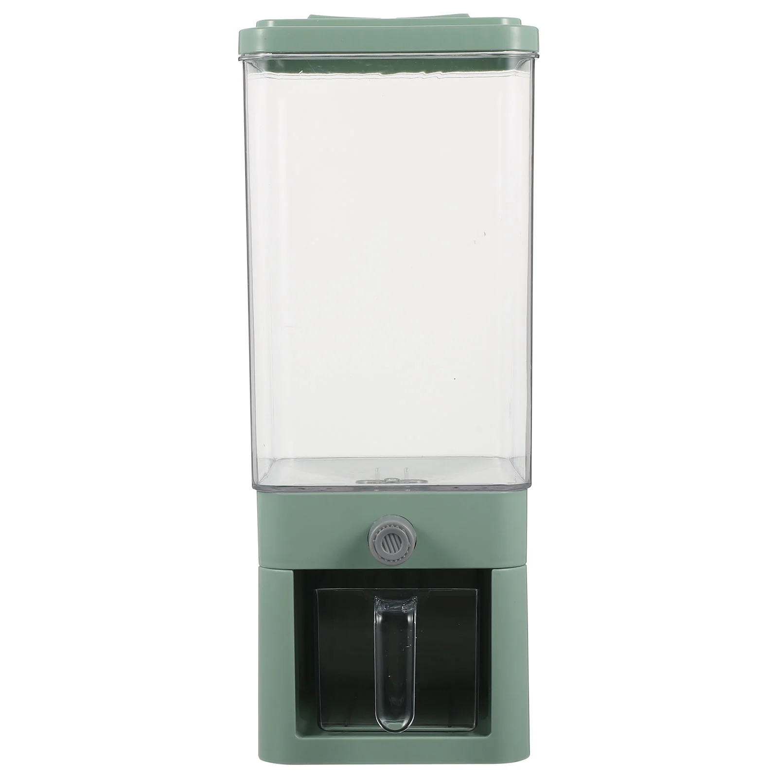 Food Storage Containers Press The Rice Bucket Flour Grain High Capacity Dispenser Green Child