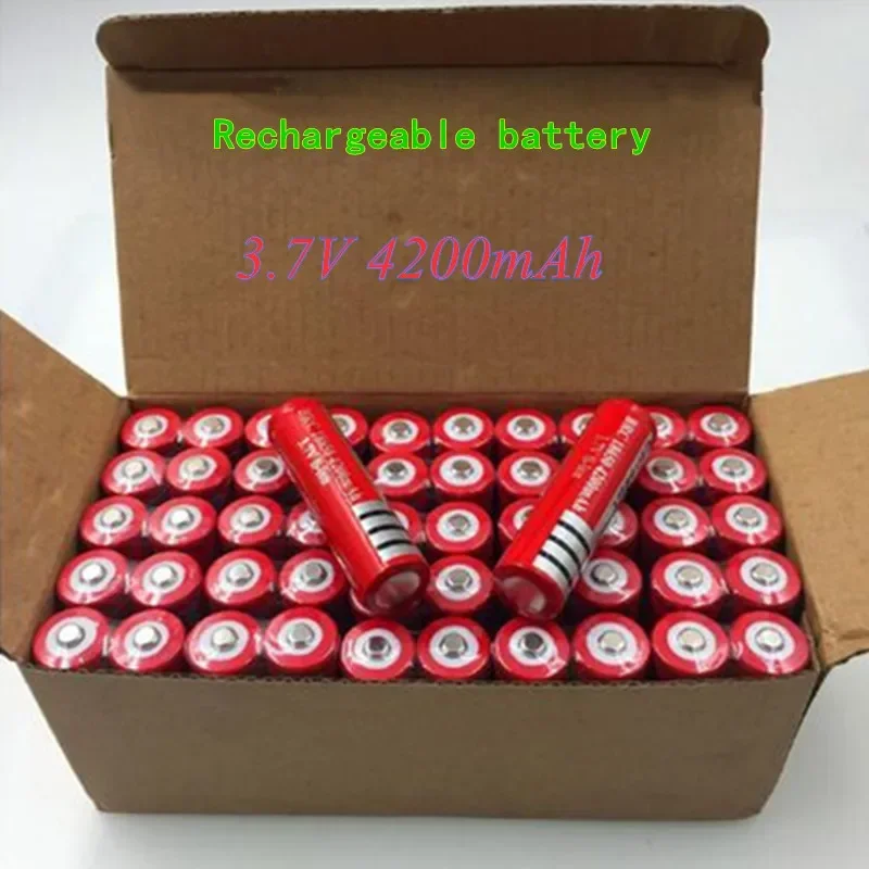 18650Battery 100%new Original BRC18650Rechargeable 3.7VLi-ion LithiumBattery 4200mAhBatteriesfor LaserPen Calculator Screwdriver