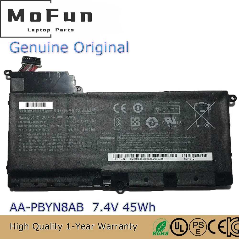 

Original AA-PBYN8AB 7.4V 45Wh Laptop Battery for Samsung NP530U4B 530U4C-A01 535U4C NP520U4C 530U4B BA43-00339A