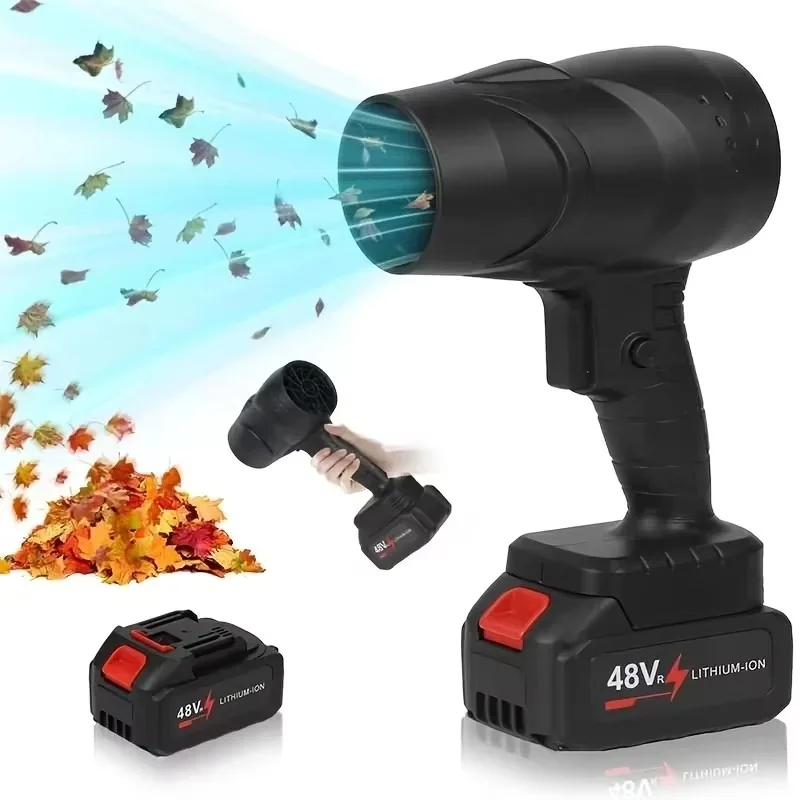 Portable 32000 rpm Electric Air Dust Collector Gun DIY Handheld Dryer Battery Operated Violent Blower Car Wash Snow Removal