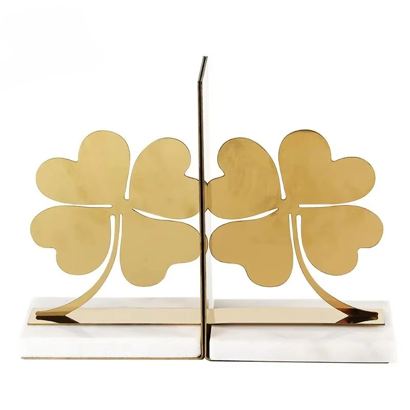 

&c Iron Art Deco Design Vintage Marble Vertical Pattern Metal Bookends File Holder for Home Office