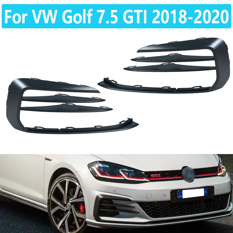 Front Fog Light Frame Cover For VW Golf 7.5 GTI 2018 2019 2020 Car Front Bumper Fog lamp Frame Running light Fog Light Frame