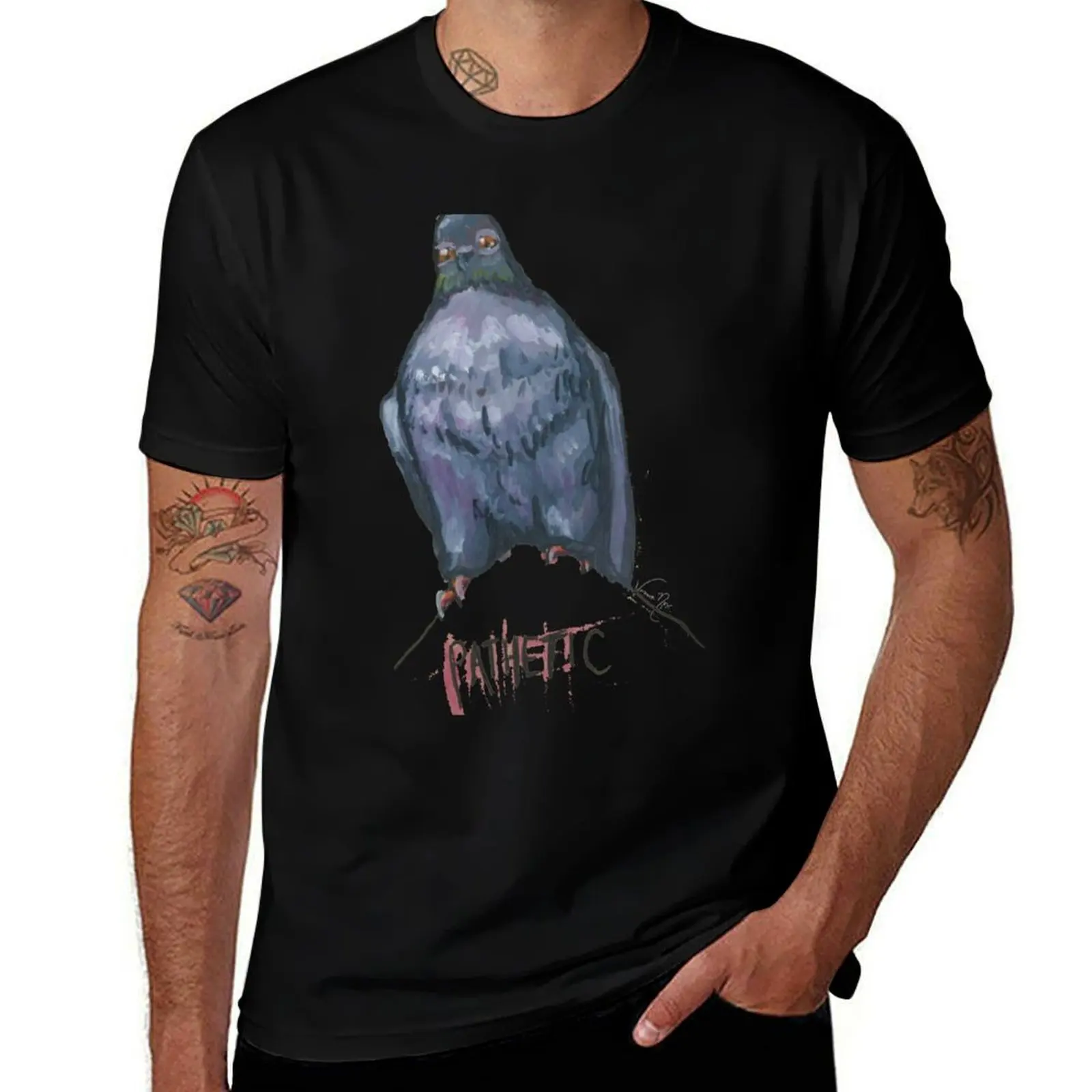 PATHETIC - Judgmental Pigeon T-Shirt Fitness Quick Dry Short Sleeve Top