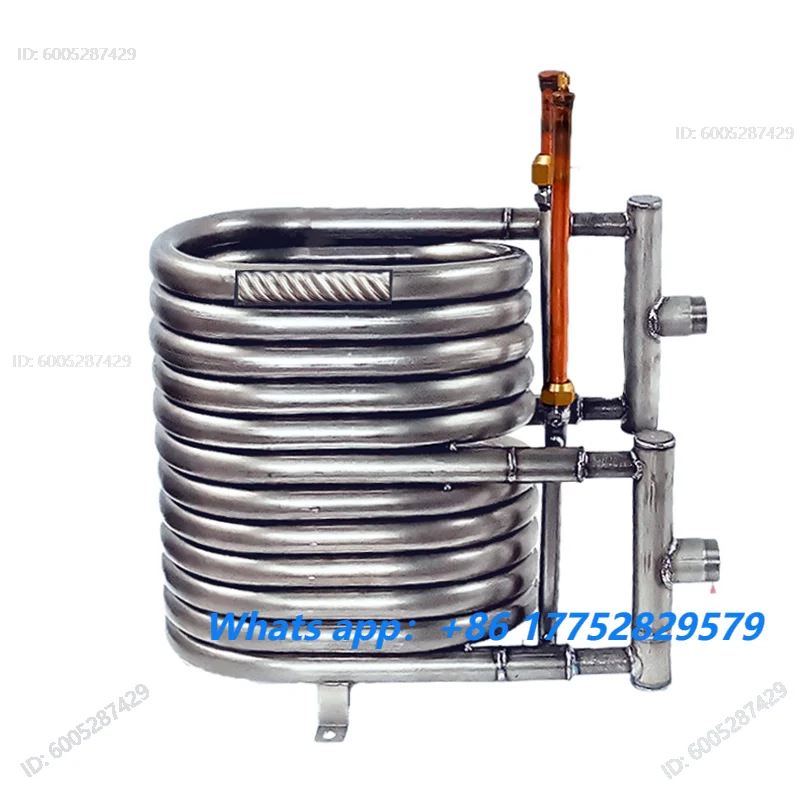 316L Casing Heat Exchanger Professional Threaded Casing Air Energy Heat Pump Heat Exchanger Refrigeration Parts