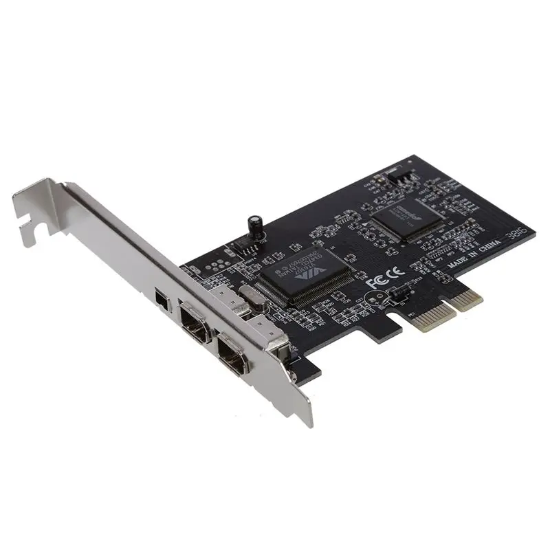 Ingenious-2X PCI Express X1 PCI-E Firewire 1394A IEEE1394 Controller Card 3 Port For Desktop