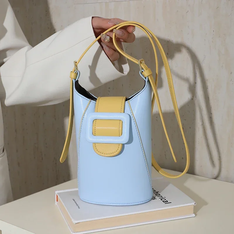 

Fashion Small Crossbody Bags Women Small PU Leather Shoulder Messenger Bag For Girls Pink Bolsas Ladies Phone Purse Bucket Bag