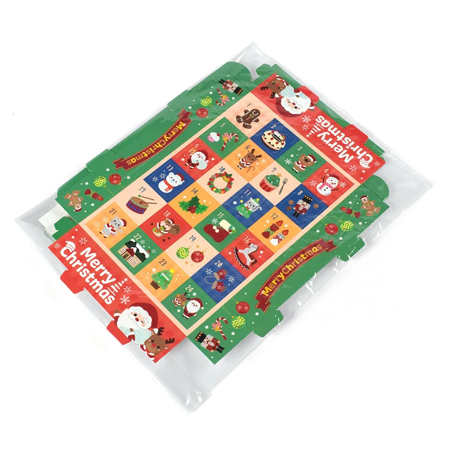 2025Manufacture Wholesale Custom Printed Christmas Mystery Box Empty Advent Calendar Boxes