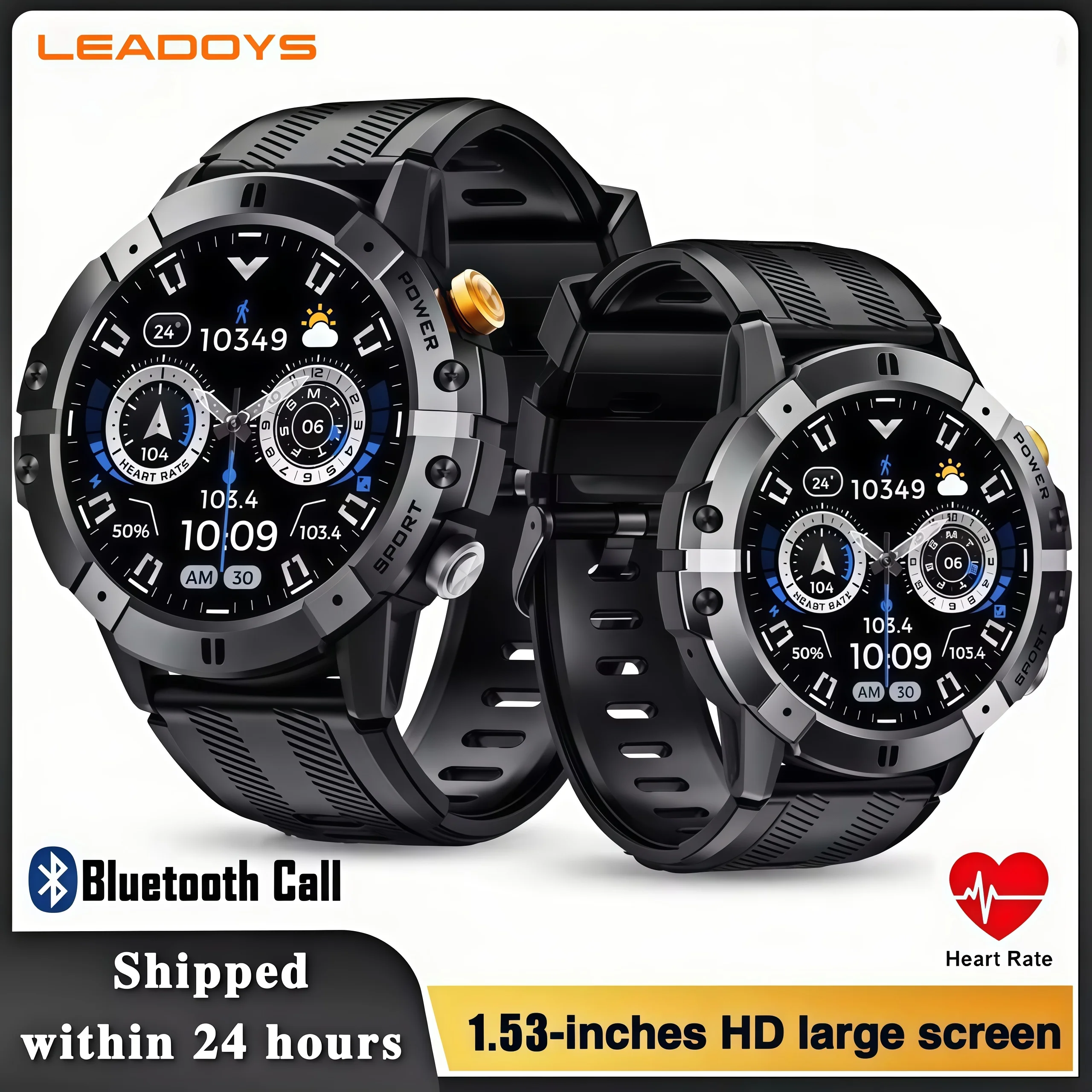 

LEADOYS C29 2025 Ultra Light Bluetooth Call Smart Watch for Men Sports Fitness Waterproof with Heart Rate Monitor Full Touch Scr