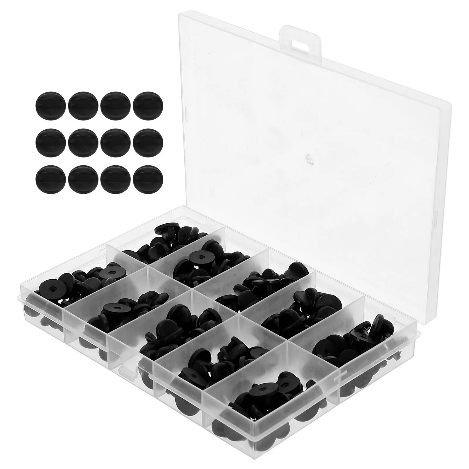 

150 шт. резиновых застежек-фиксаторов для брошей и значков, надежные крепления, прочные гибкие держатели для именных бейджей