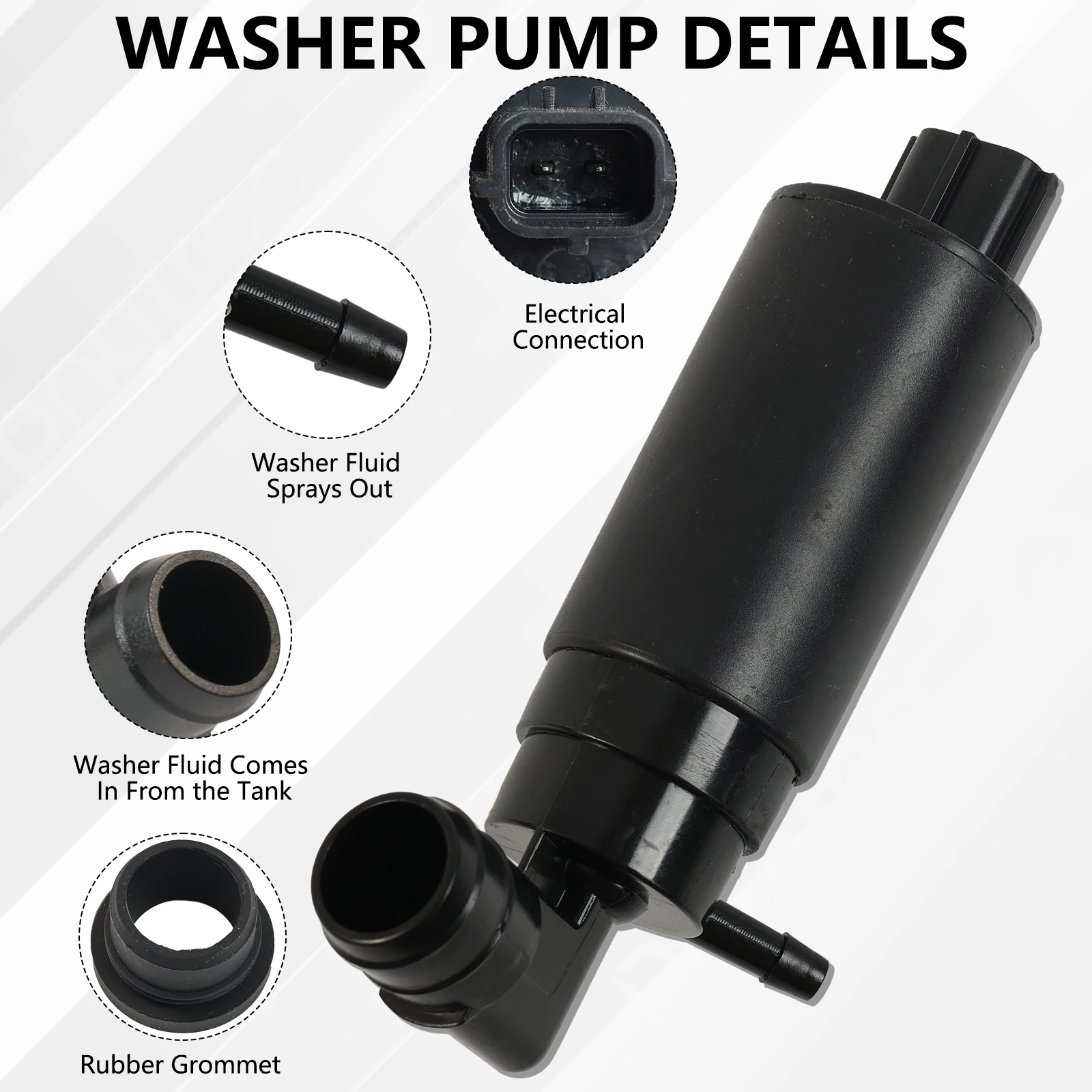 Erick\'s Wiper Front Windshield Wiper Washer Pump Motor With Grommet For Toyota Avensis Yaris Vitz P1 Corolla Verso E11 E12