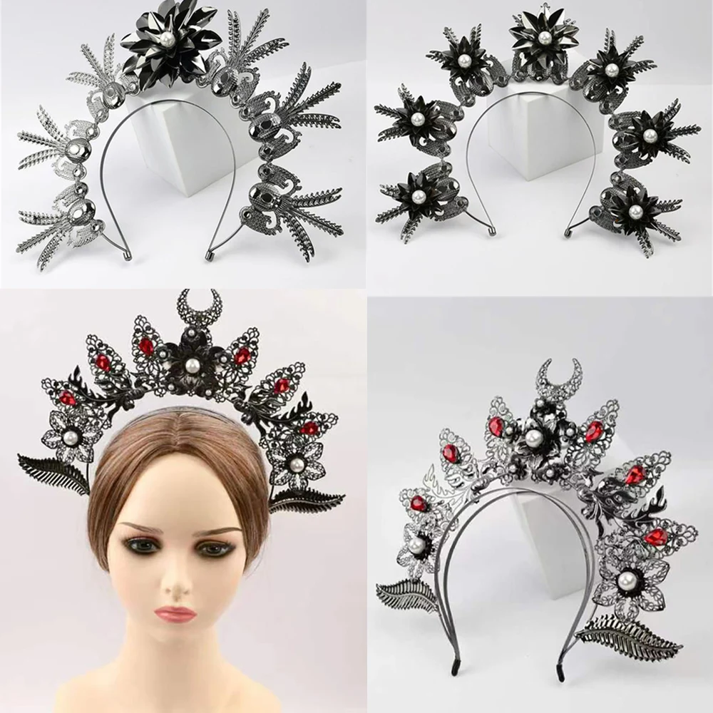 Crown Headband Halo Hair Accessories Halo Goddess Crown Wedding Party Headwear Halloween Costume Star Headpiece