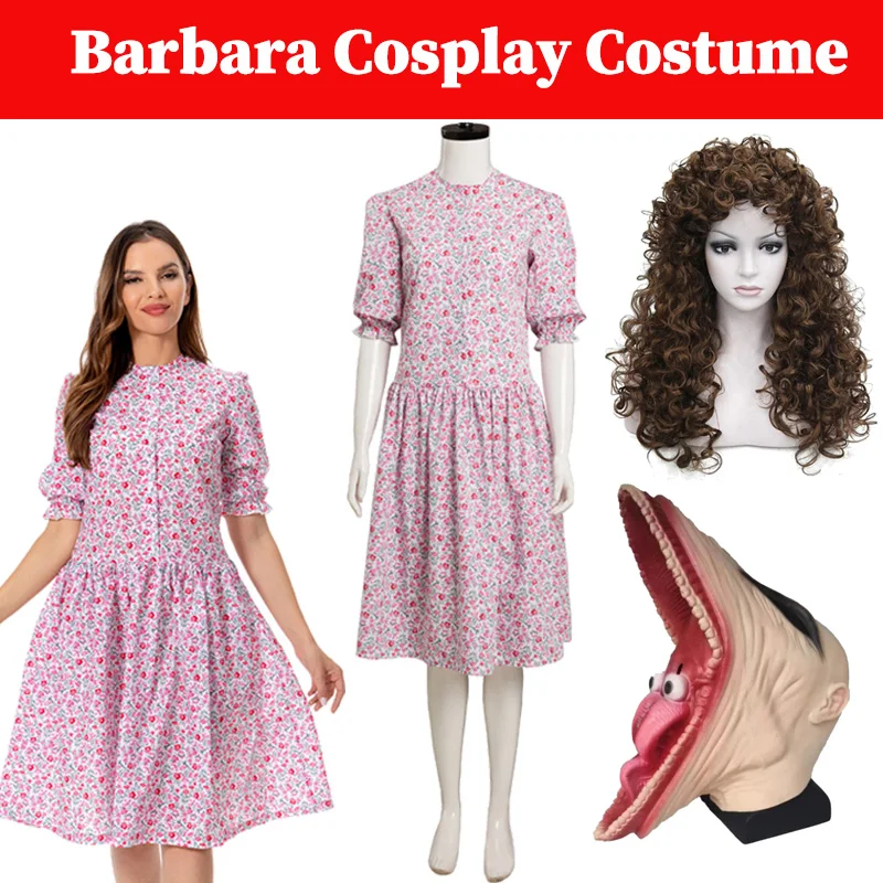 Barbara Dress Cosplay Movie Juice Wigs Disguise Costume Headgear Mask Full Set Clothing Women Adult Girls Halloween Party Suits